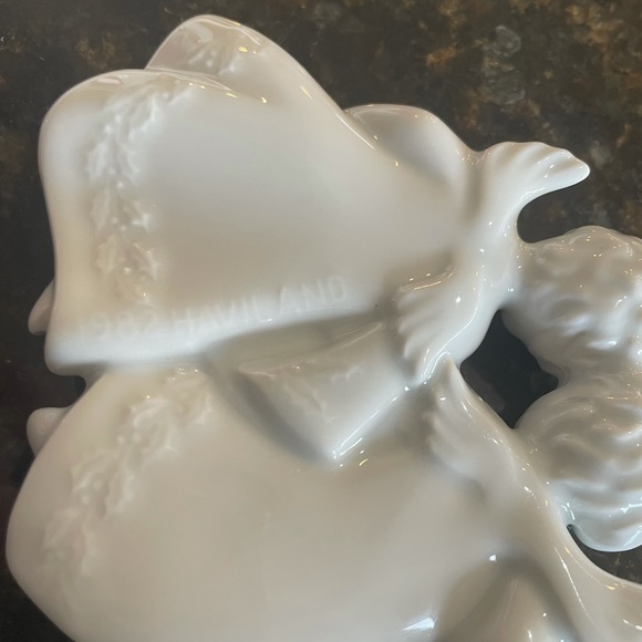 Vntg Haviland Limoges 1982 Caroling Angels White Porcelain Christmas Ornament - Picture 4 of 6